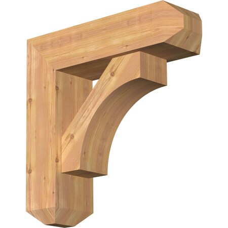Ekena Millwork Westlake Craftsman Smooth Bracket w/ Offset Brace, Western Red Cedar, 7 1/2"W x 26"D x 26"H BKT0806X26X26WTL04SWR